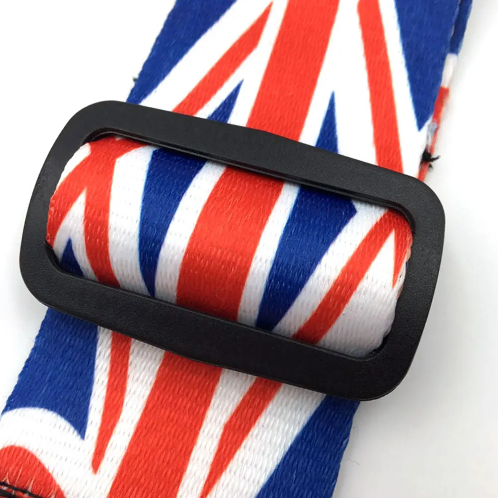Correa de guitarra ajustable con bandera de Unión, eslinga de hombro para bajo eléctrico popular, guitarra de madera, accesorio práctico, 1 Uds.