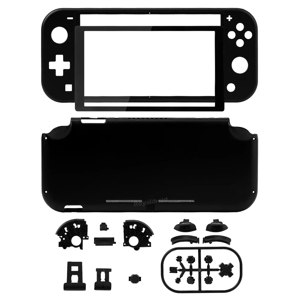 NEW Black COLOR For Switch Lite Replacement DIY Shell w Tempered Glass & ABXY Buttons Housing Case Cover For Switch Lite Access