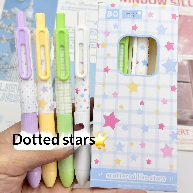 Gel Pen Set 0.5mm Fine Point Quick Dry Ink No Smear Smooth Writing For School Office Signing Gift 4Pcs