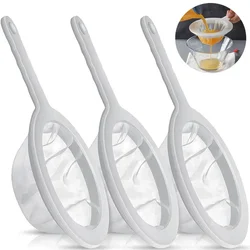 100/200/400 Mesh Washable Nylon Ultra Fine Filter Mesh Strainer Spoon Sieve Soy Milk Juice Coffee Tea Filter Kitchen Colander