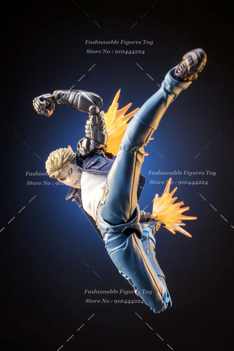 1/12 الرجال الجندي أنيمي دمية جينوس المئزر الوردي سترة الدنيم مجموعة ملابس ملحقة لجسم نموذج مجسم مقاس 6 بوصة #3