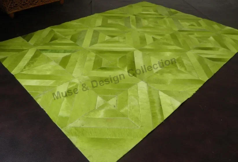 Kyle Style  100% Natural Patchwork Cowhide Carpet DIY Showroom Bar Room Wall Flooring Customized  Sofa Rug