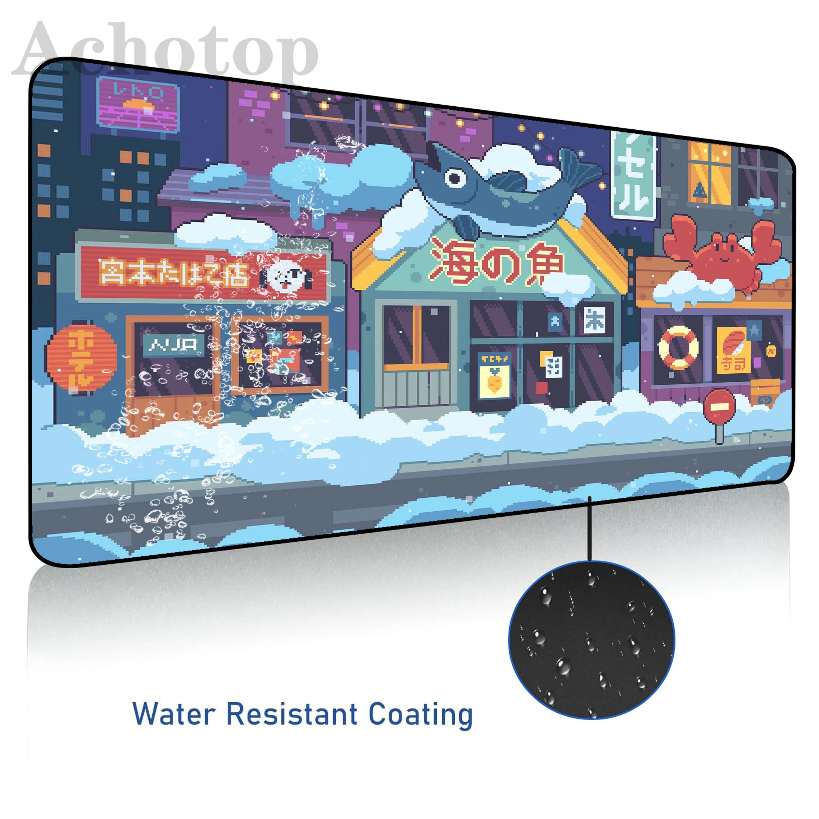 

Pixel Art Civic Landscape Waterproof Gaming Mouse Pad Large Gamer Mousepad Computer Desk Mat XXL Mouse Mat Rubber Keyboard Pads