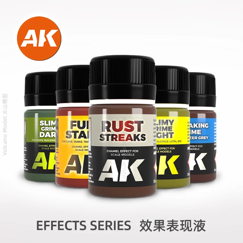 

AK Model Tool Rust Mark Mud Mark Rain Mark Aging [EFFECTS Effect Performance Solution] 35ml