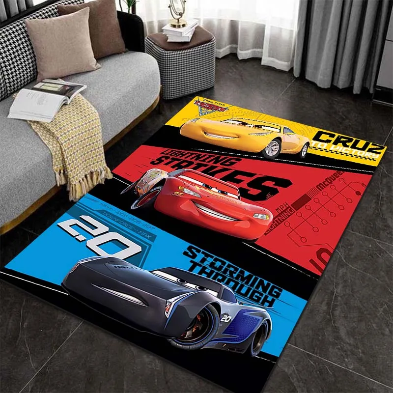 1PC Disney Cars  Printing Carpet Rug for Living Room Bedroom Sofa Doormat Decor Kids Play Home Area Rug Non-slip Floor Mat Gift