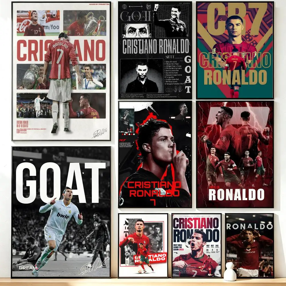 Wall Art Poster Trendy sports Cristiano Ronaldo Poster for Office Home Decor Interior Large Wall Picture Print