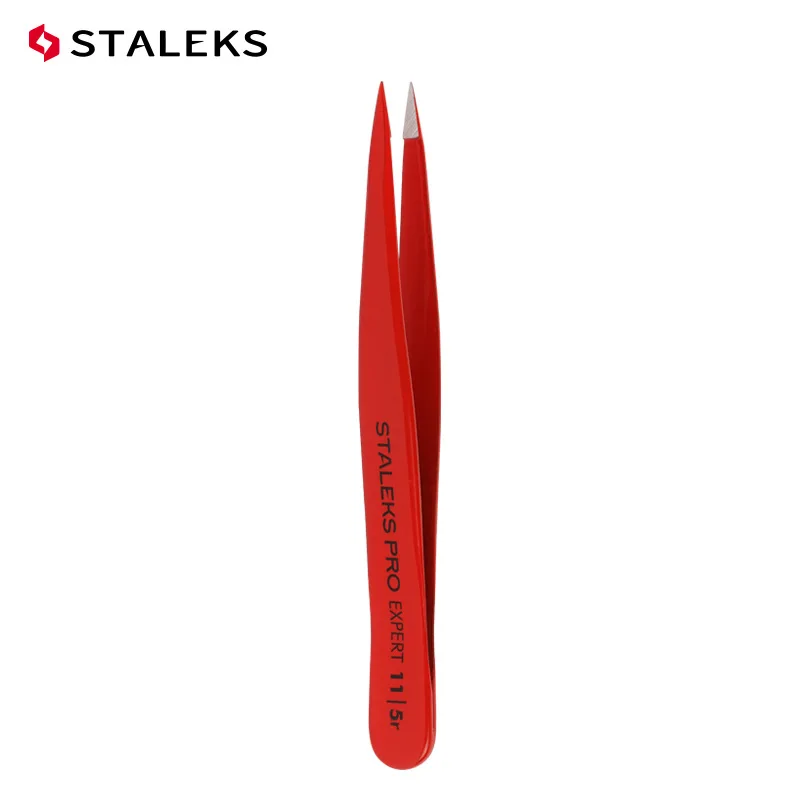 STALEKS Eyebrow Tweezers Professional Stainless Steel Beard Clips Hair Removal Tweezer Eyelash Extension Makeup Tools TE-11-5