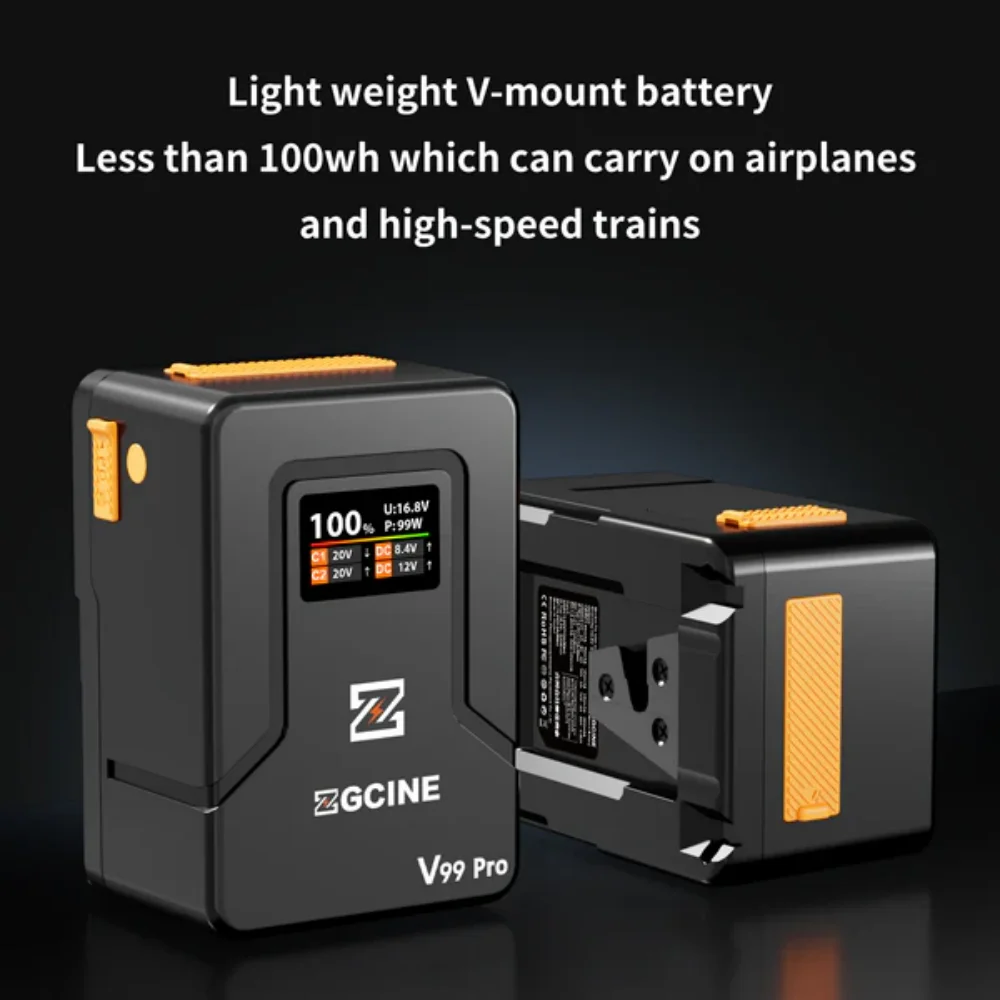 【DO BRASIL】ZGCINE V99 Pro V160 V Mount Battery PD Fast Charger D-TAP USB-A Dual USB-C Port For BMPCC 6K Pro Canon R5C Sony FX3