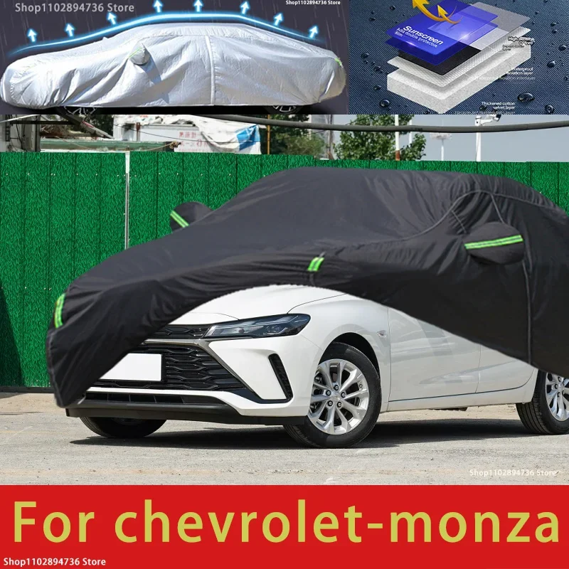 

For chevrolet monza fit Outdoor Protection Full Car Covers Snow Cover Sunshade Waterproof Dustproof Exterior black car cover
