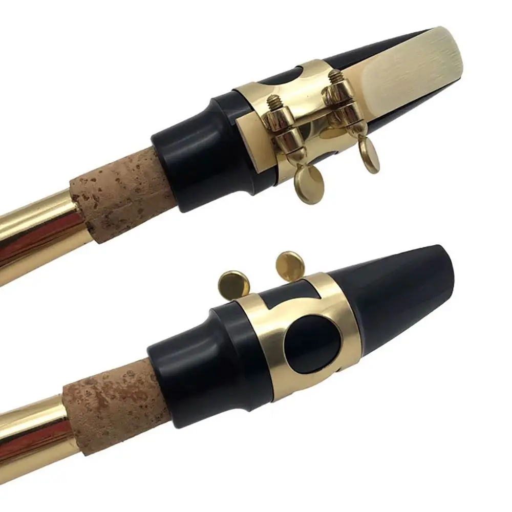 1Pcs Brass Saxophone Mouthpiece Clip with Adjustable Screw Alto/Tenor/Soprano Ligature Climp Snap Ring Fastener Cap