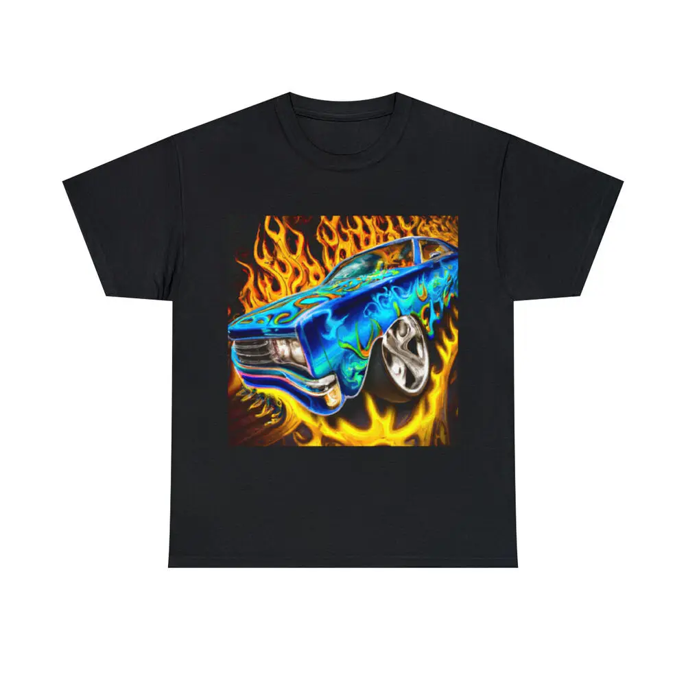 Lowrider T Shirt Chicano Cholo Art Flames Fire Cars Homie Gangster For Men Clothing Women Short Sleeve Tees Y2K Tops