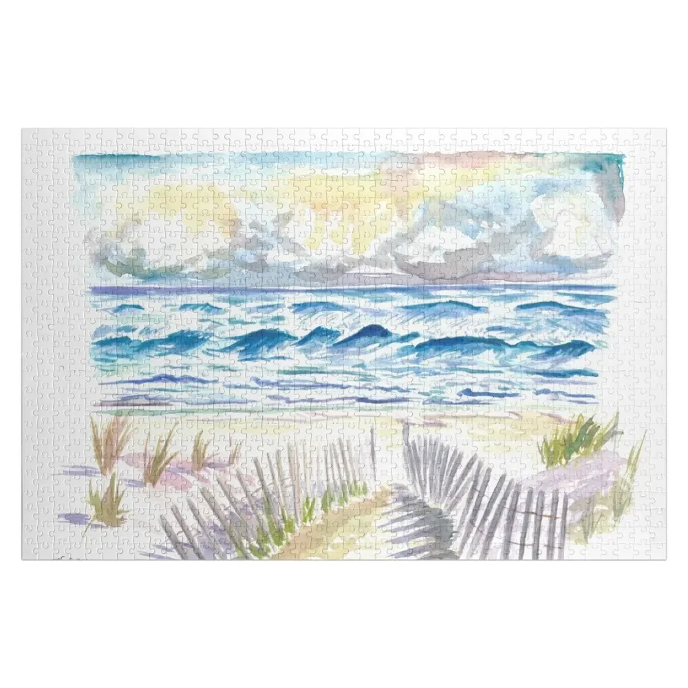 

Hamptons Style in Coopers Beach and Dunes Southampton Jigsaw Puzzle Wooden Adults Custom Gift Puzzle