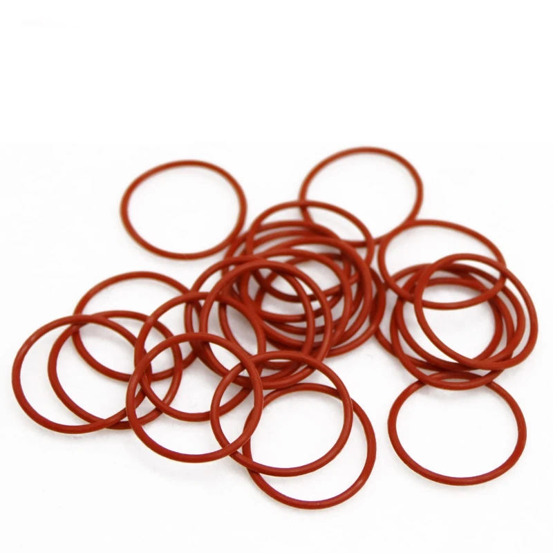 VMQ Kırmızı Silikon O Ring OD 5mm ~ 80mm CS 1/1.5/2/2.4mm Gıda Sınıfı Sızdırmazlık Halkası Su Geçirmez Yalıtımlı Conta