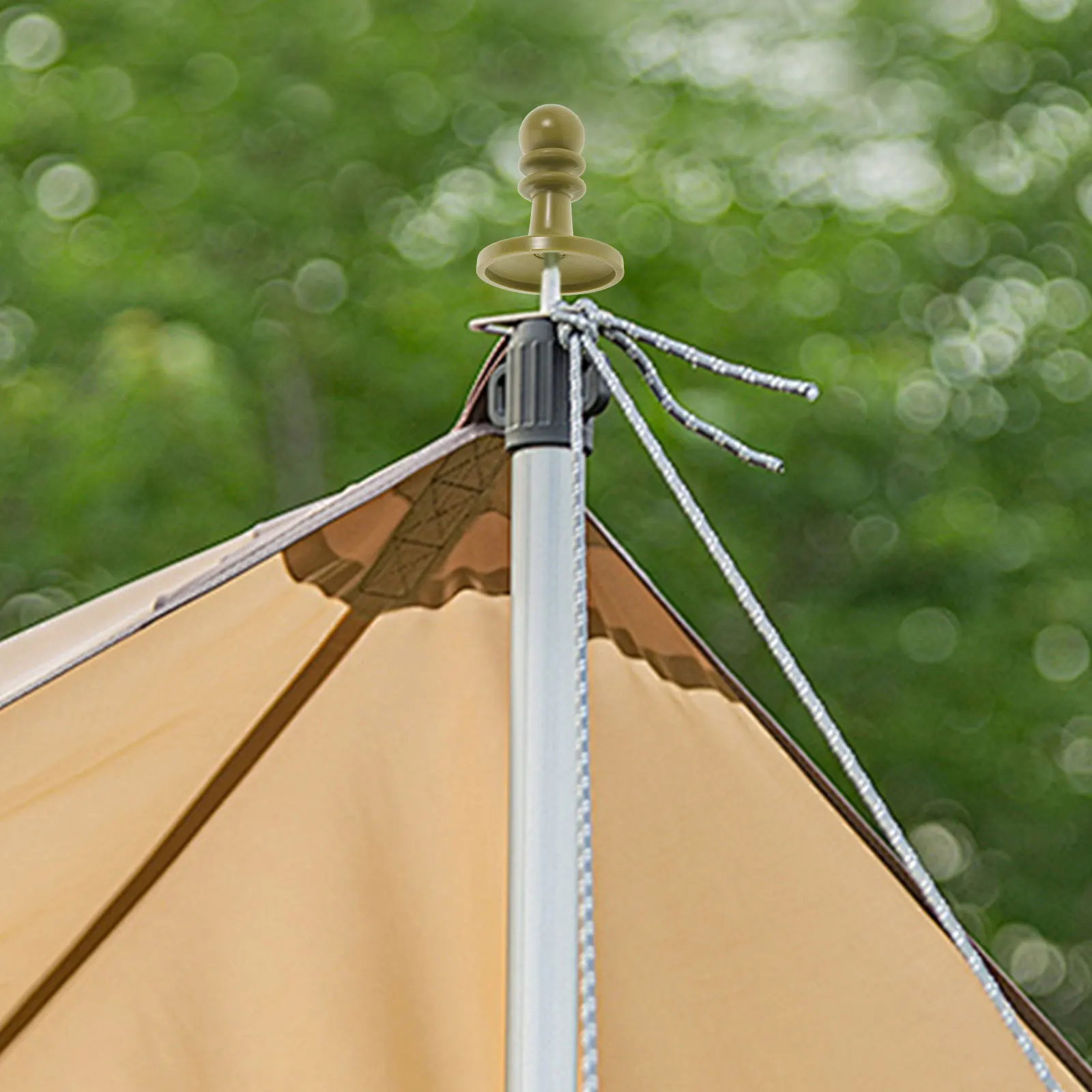 

20Pcs Tent Rod Protection Caps Outdoor Green Anti-Thunder Hats Insulating Plastic Tent Pole Protector Camping Hiking