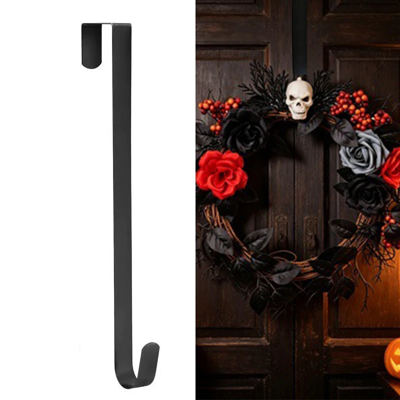 4 Colors 13 inch Holiday Wreath Door Hook Invisible And Sturdy Decorative Flowers Hook Suitable For Christmas Easter Halloween