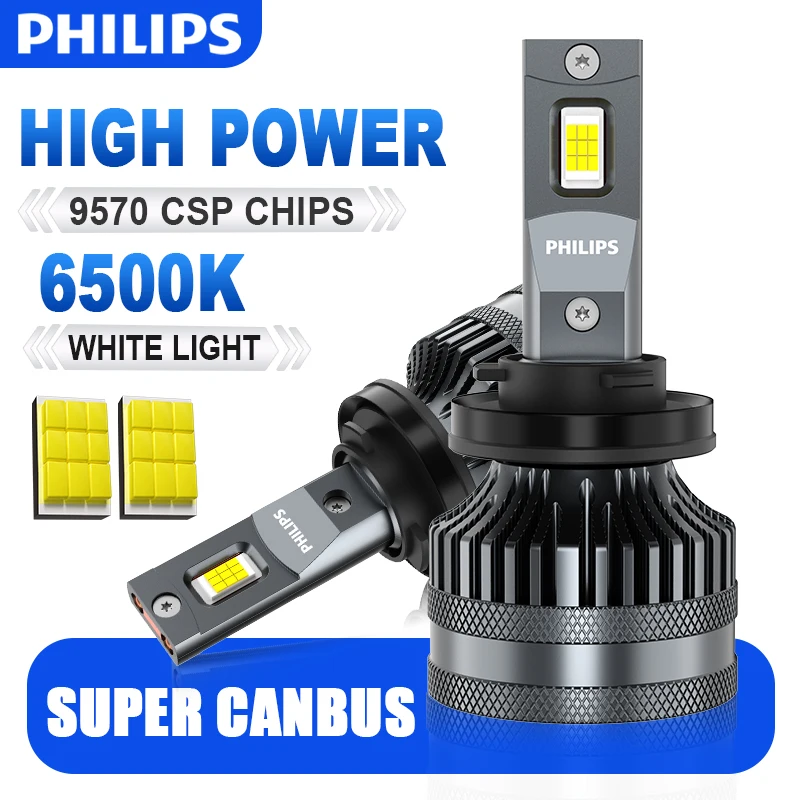 

180 Вт Philips Ultinon Rally 3590 Автомобильная лампа для фар H7 Led H1 H4 H11 9005 HB3 9006 HB4 9012 HIR2 Противотуманные фары 6500K Лампа высокой мощности