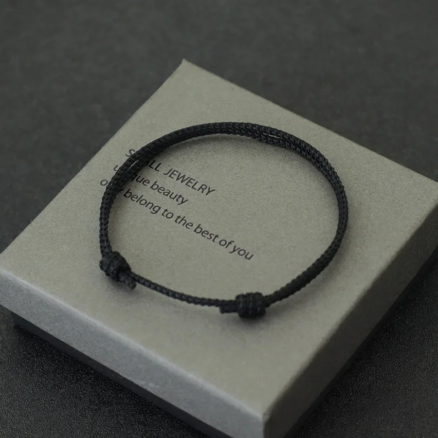 Simple Bracelet For Boyfriend Husband Handmade Weaven Sliding And Adjustable Rope Braslet Homme Anniversary Gift Man Brazlet