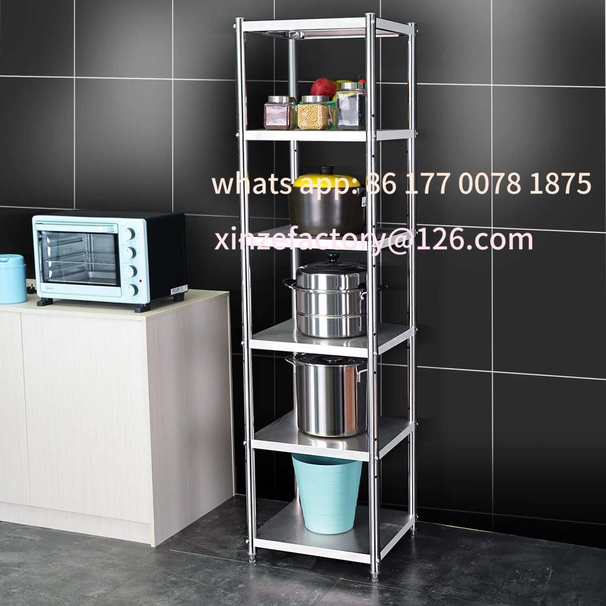 Настраиваемая шестислойная кухонная печь из нержавеющей стали Ra, напольная многослойная 40 см, организация, микроволновая печь для домашнего использования