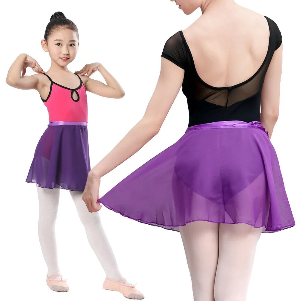 Kid Adult Ballet Tutu Ballerina Dance Class Costumes Gymnastics Leotard Dancewear Tied Skirt Dance  Birthday Party Clothes