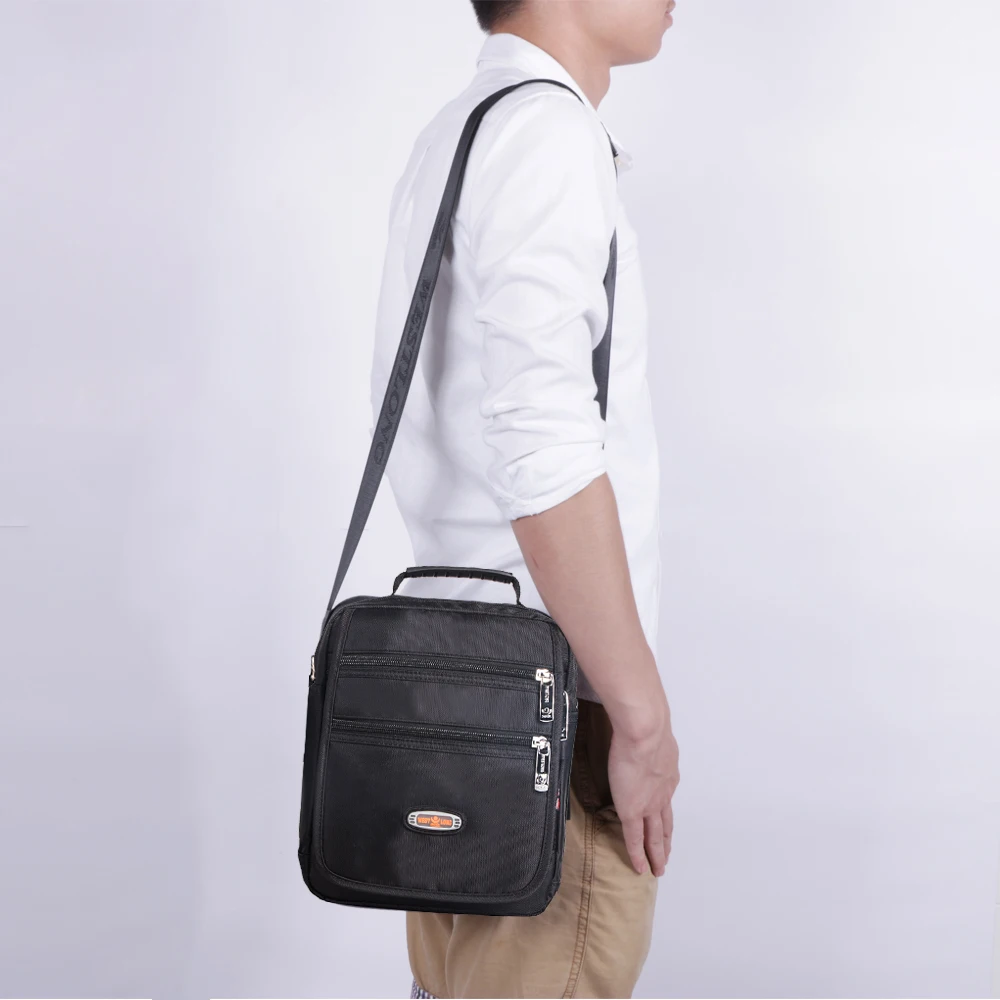 Men Shoulder Bag Business Fashion Messenger Casual Handbags Travel Black Waterproof Crossbody Flap High Quality 3392-1