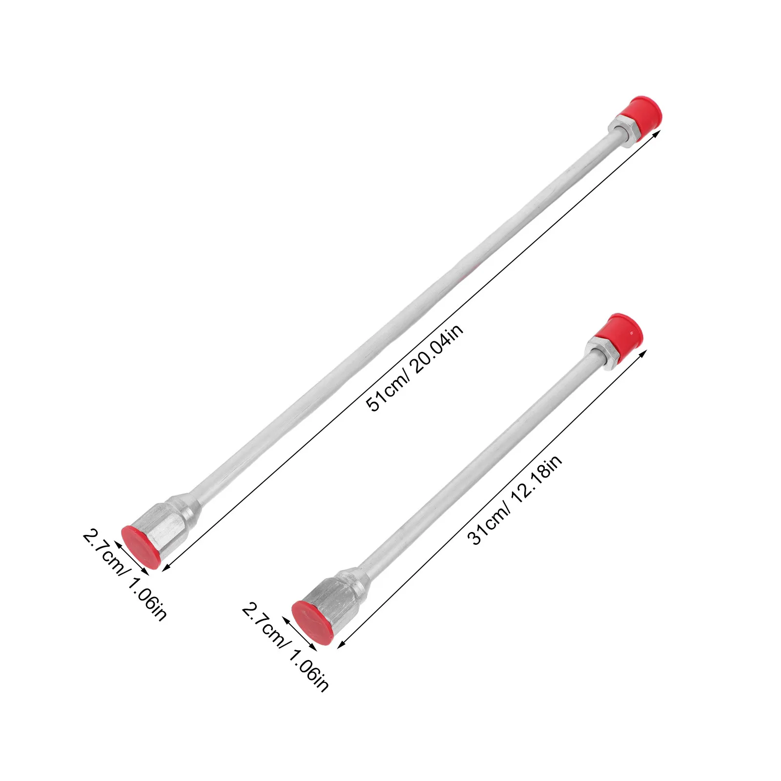 2Pcs Airless Paint Sprayer Tip Extension Wand Universal Fit Rod Spray Gun Extension Pole 30Cm 50Cm Efficient High Wall Painting
