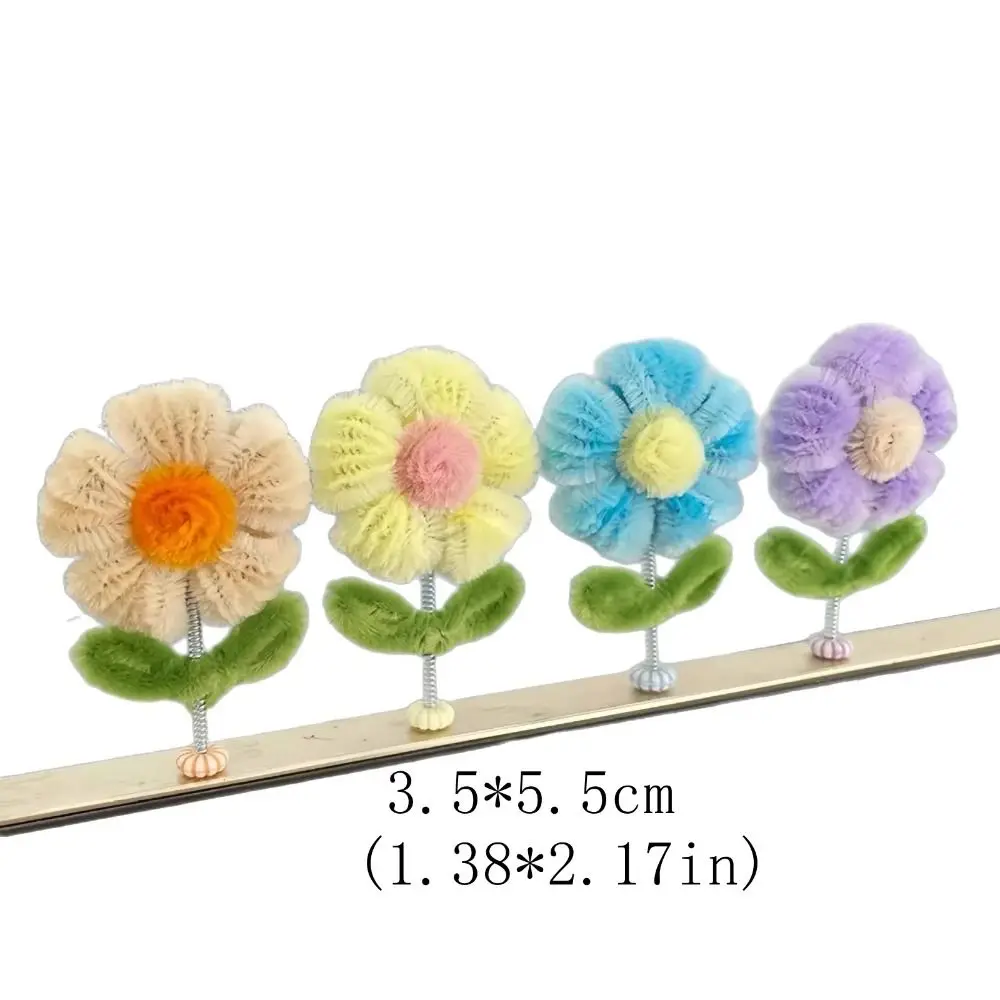 Plush Twist Stick Material Set Flower with Iron Wire DIY Flower Material Fluffy Ultra Dense Wool Twist Stick Set Handmade Toy