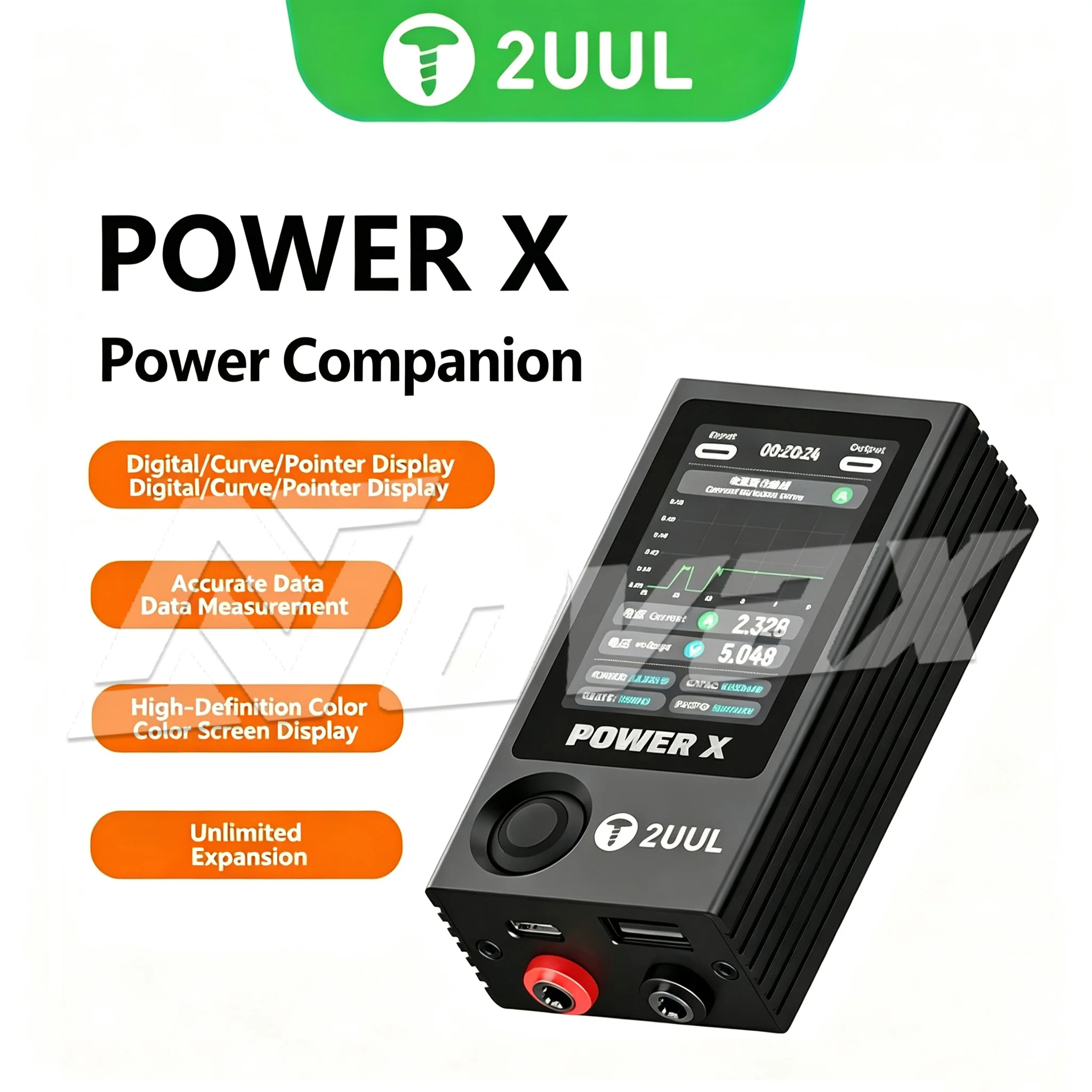 2UUL PW11 Power X Intelligent Digital Display Power Tester Used for motherboard maintenance current and voltage detection