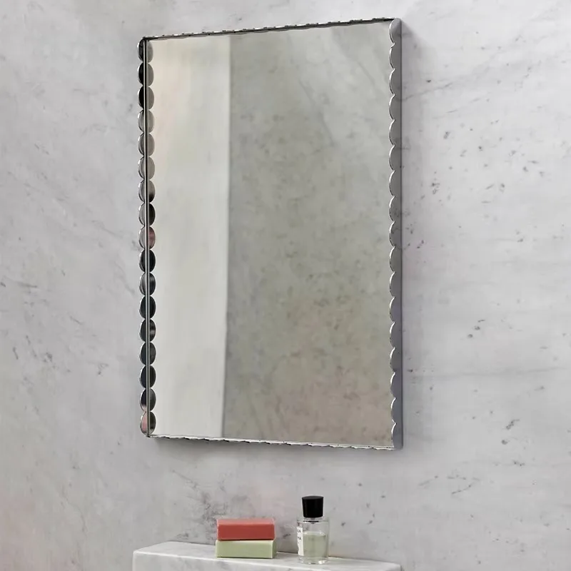 Mirror makeup mirror ins wind, bedroom bathroom wall hanging mirror makeup