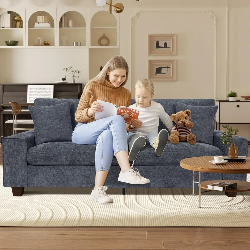 أريكة شانيل مع وسادتين، مقعد حب صغير حديث لغرفة المعيشة، 3 مقاعد، 4.2 بوصة #6