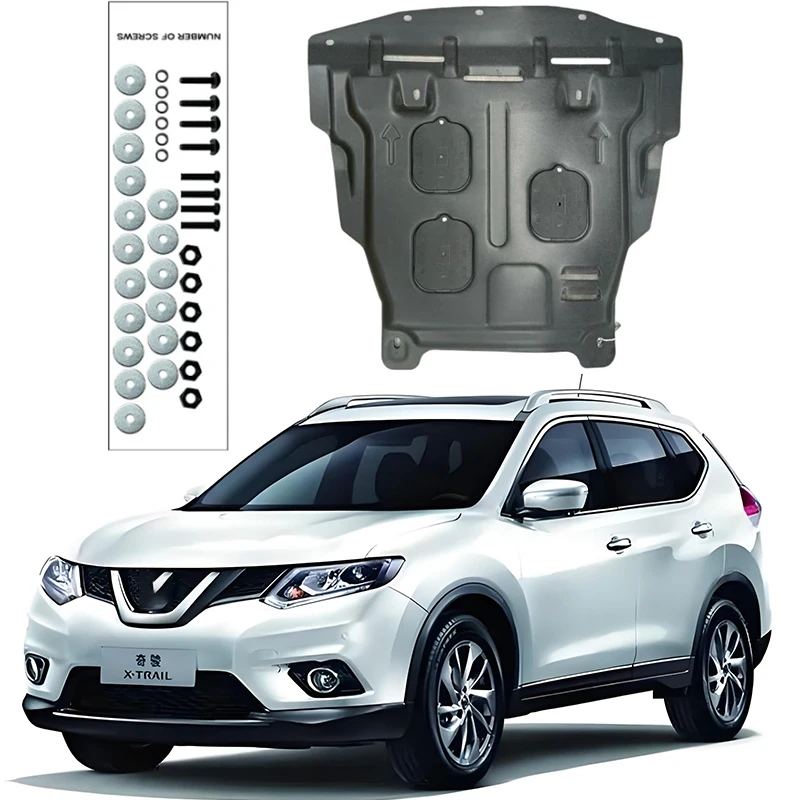 Sotto la protezione del motore paraspruzzi scudo parafango piastra di copertura parafango parafango per Nissan X-TRAIL Rogue 2014-2020 Car Black