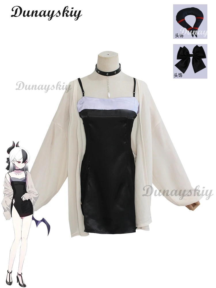 Anime Blue Archive onikata kayoko Cosplay Costume Clothing Headwear sexy Black Dress With sweater sexy dress wig headwear cos