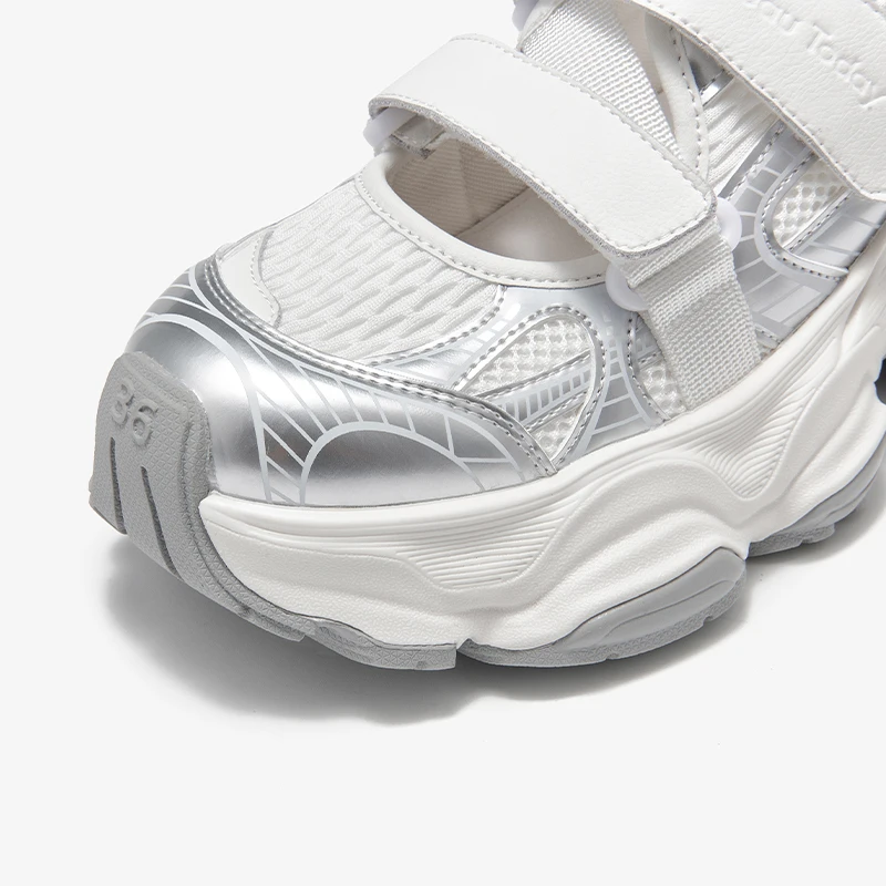 BEAUTODAY Chunky sneakers damskie syntetyczna skóra okrągłe Toe Hook & Loop letnie oddychające buty sportowe na świeżym powietrzu dla pań 29A18