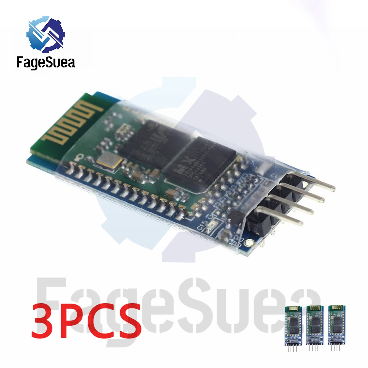 

3PCS New Versio HC-06 Wireless Serial 4 Pin RF Bluetooth Transeiver RF Master Module Replacement for Arduino