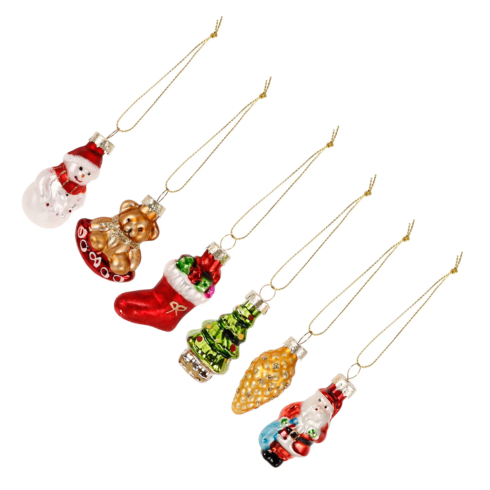 

6Pcs Christmas Tree Hanging Ornaments Reusable Xmas Hanging Ornaments Christmas Tree Decoration for Holiday Celebration