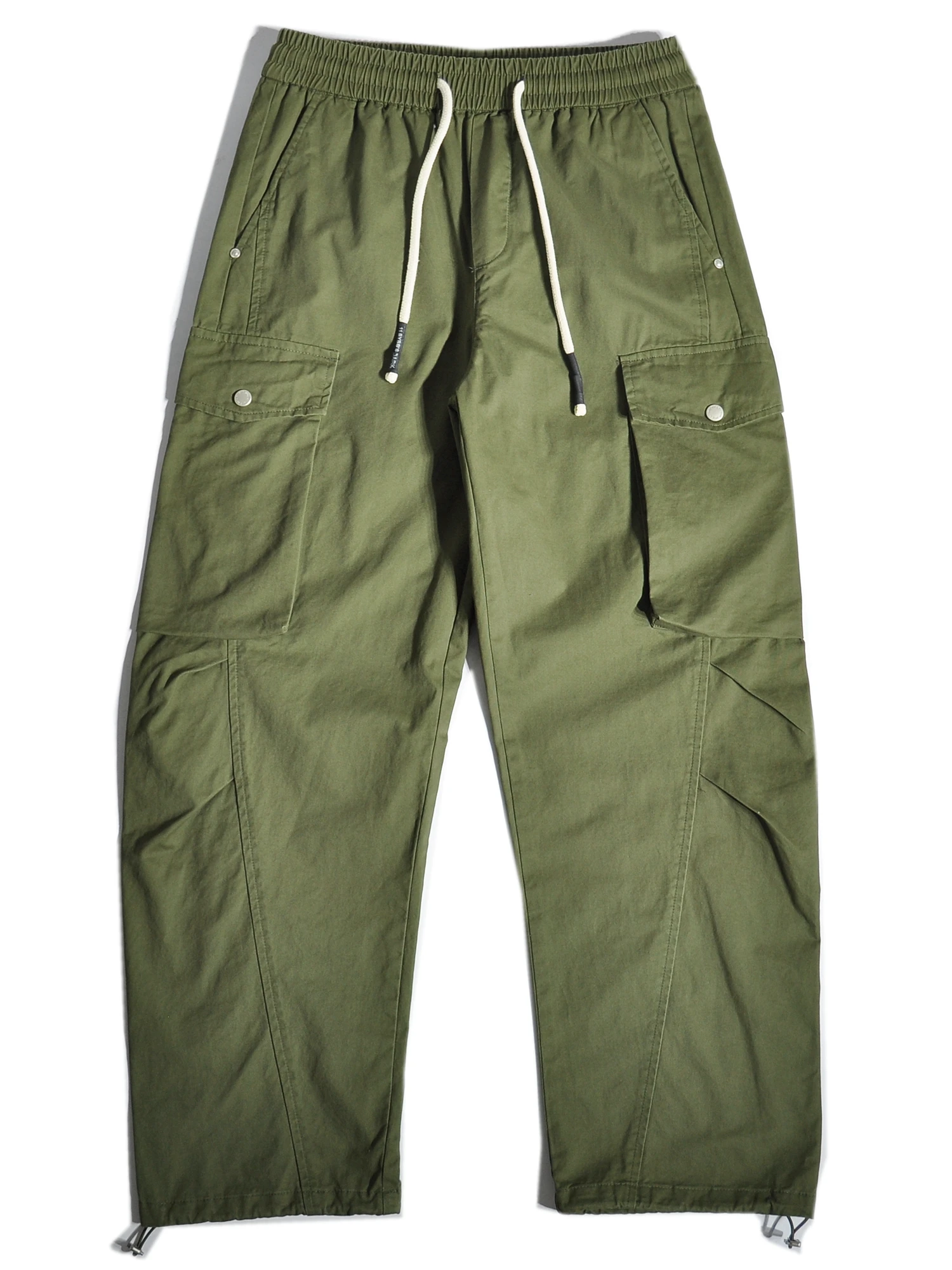 Pantaloni cargo stile Maillard retrò americano 100% cotone con pantaloni da paracadute larghi a gamba dritta con cuciture divise e polsino affusolato