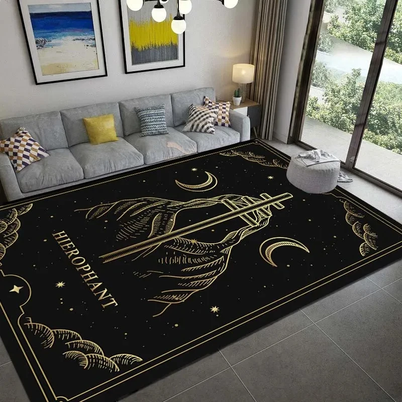Tarot Witch Gothic Eyes Print Carpet for Living Room Home Decoration Sofa Table Large Area Rug Bedroom Bedside Floor Mat Gift