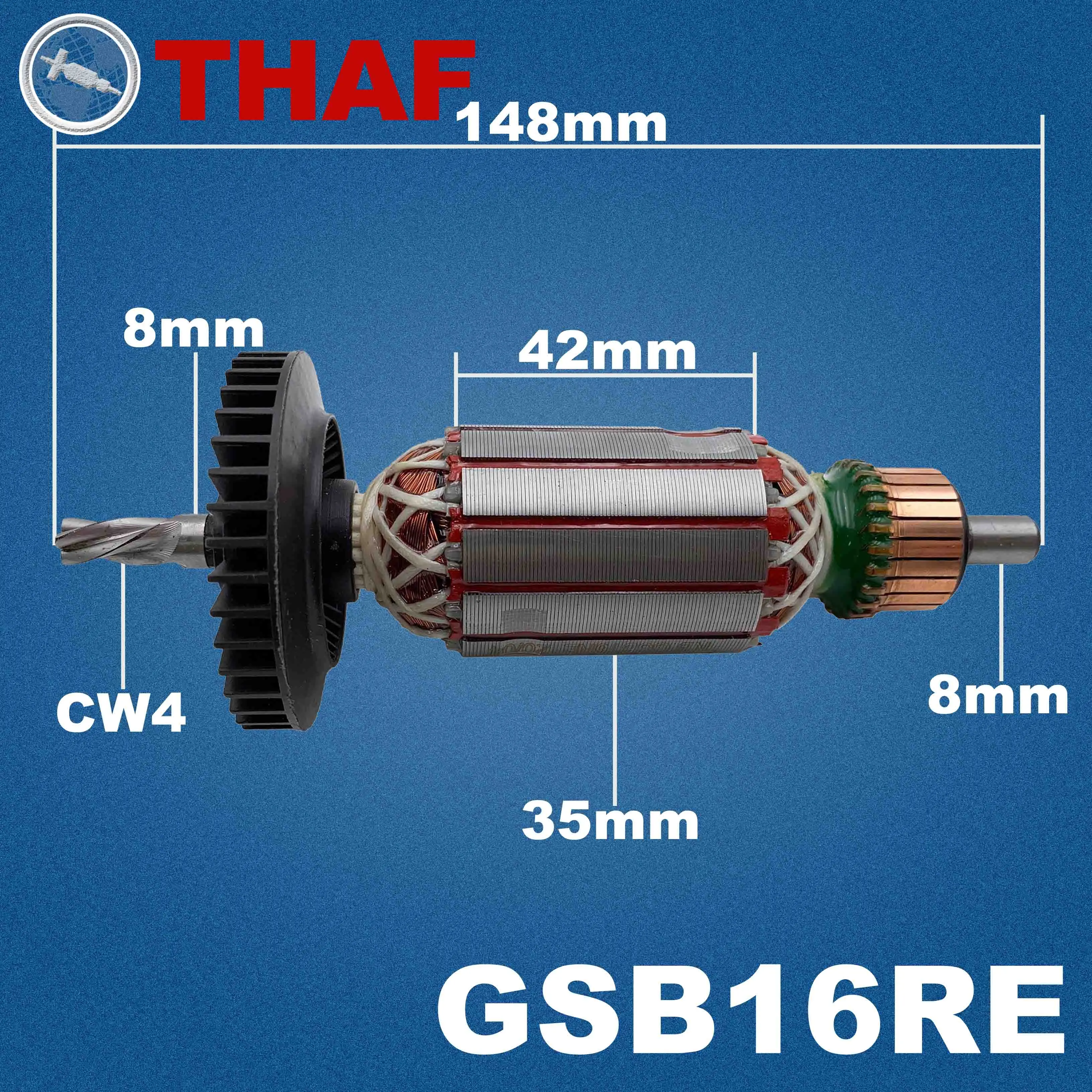 AC 220V 240V GSB16 GSB16RE Armature Rotor For BOSCH GSB550RE Impact Drill Spare Parts Hammer Drill GSB 16 GSB 16 RE GSB 550 RE