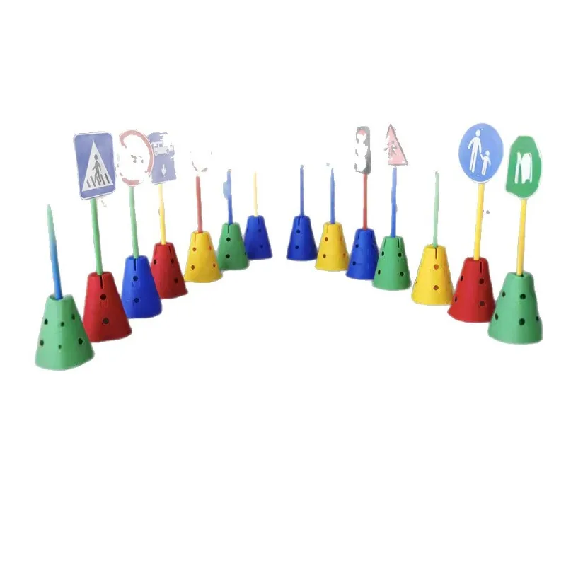 Traffic signs Identify ice cream buckets Barricades Sensory integration Kindergarten children