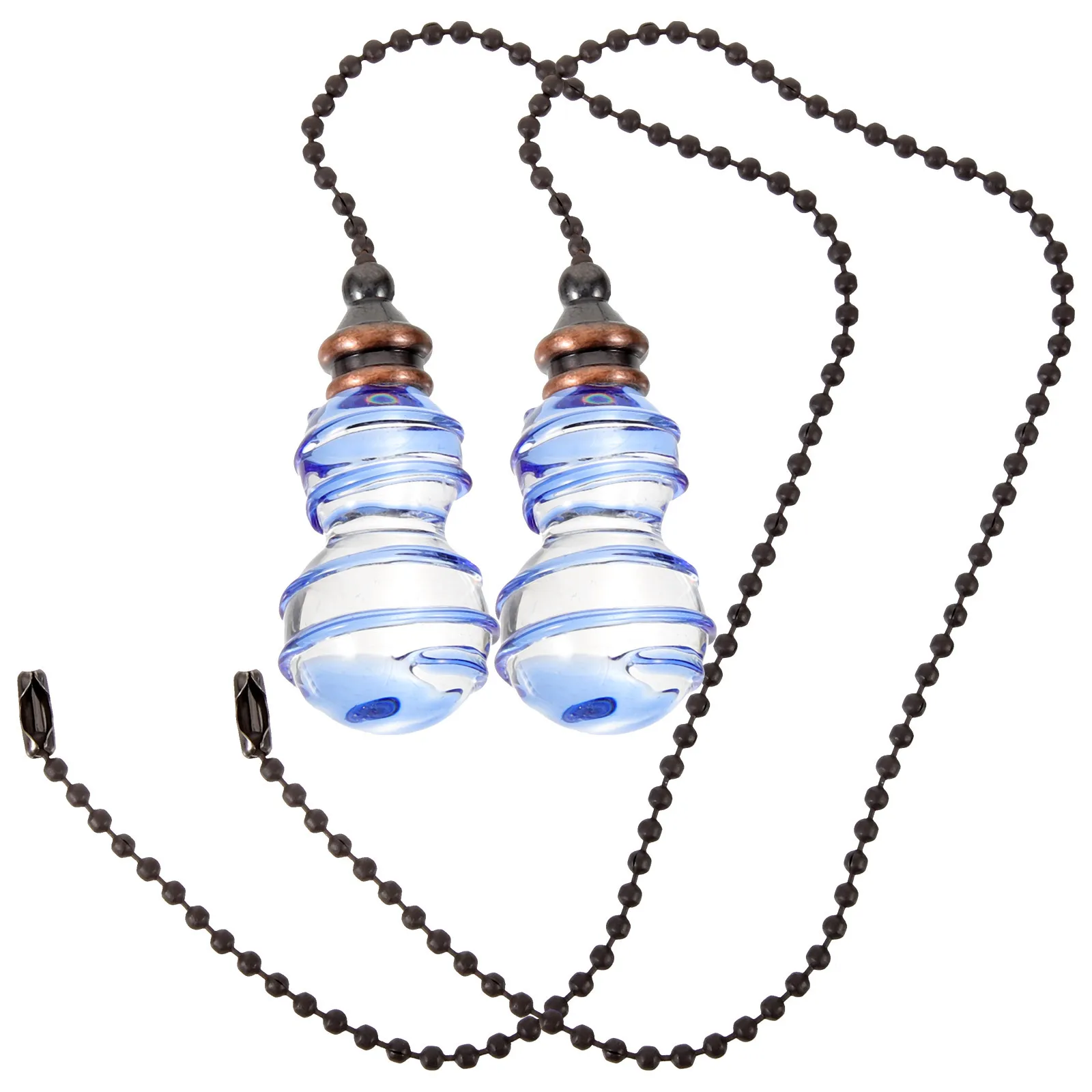 

2Pcs Ceiling Fan Pull Chain Extenders Decorative Hanging Ornaments for Fan Light Curtains Roman Blinds Home Decor