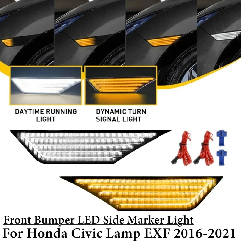 Car LED Side Sequential Turn Signal Lamp Marker Light LED Side Light for Honda Civic 2016-2021