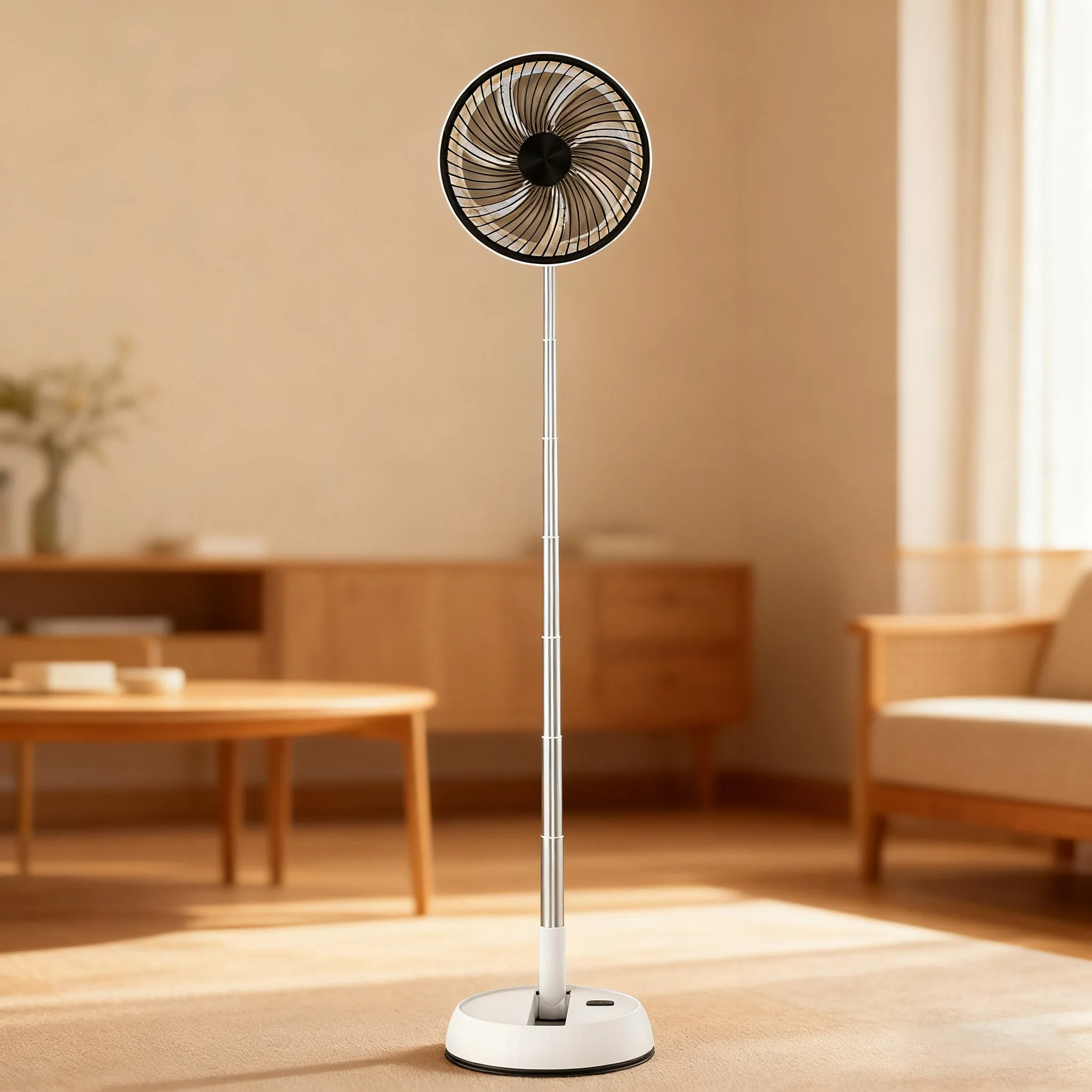 8-Inch Foldable Desktop Vertical Electric Fan Remote Control Timed Mute Left Right Shaking USB Home Outdoor USB Electric Fan