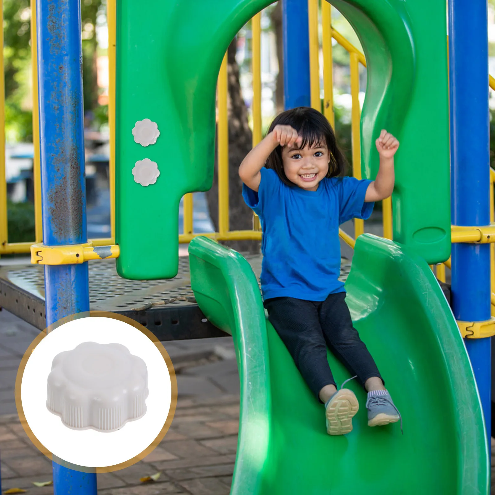 2Pcs Kids Slide Screw Caps Plastic Covers Indoor Toddler Slide Fixing Replacement Playground Maintenance Parts Inner Diameter