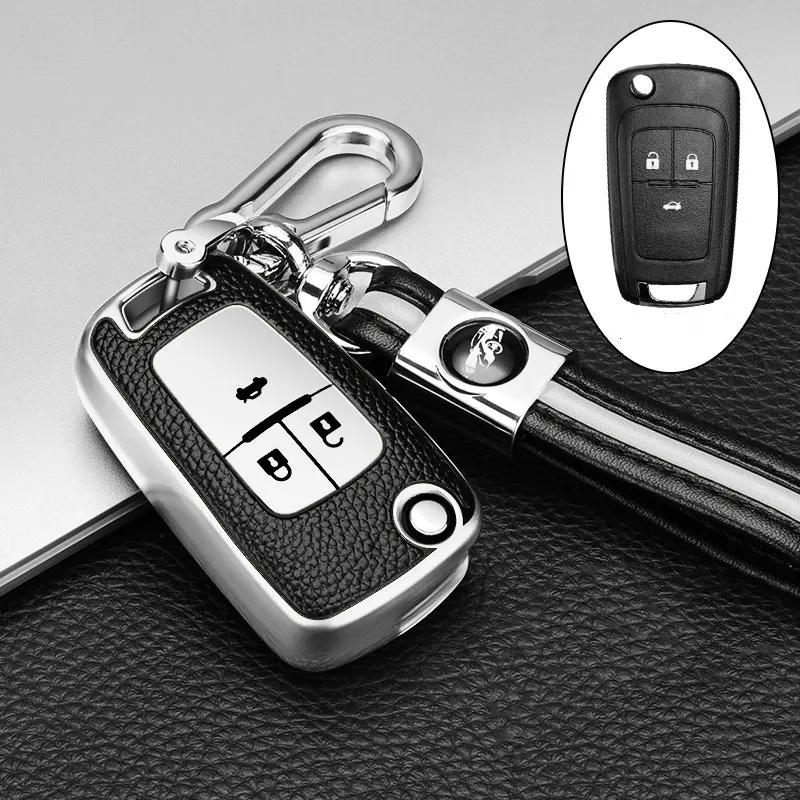 Leather TPU Car Key Cover Bag Case for Opel Astra Corsa Meriva Zafira Antara J for Chevrolet Cruze Aveo Trax Protector Keychain