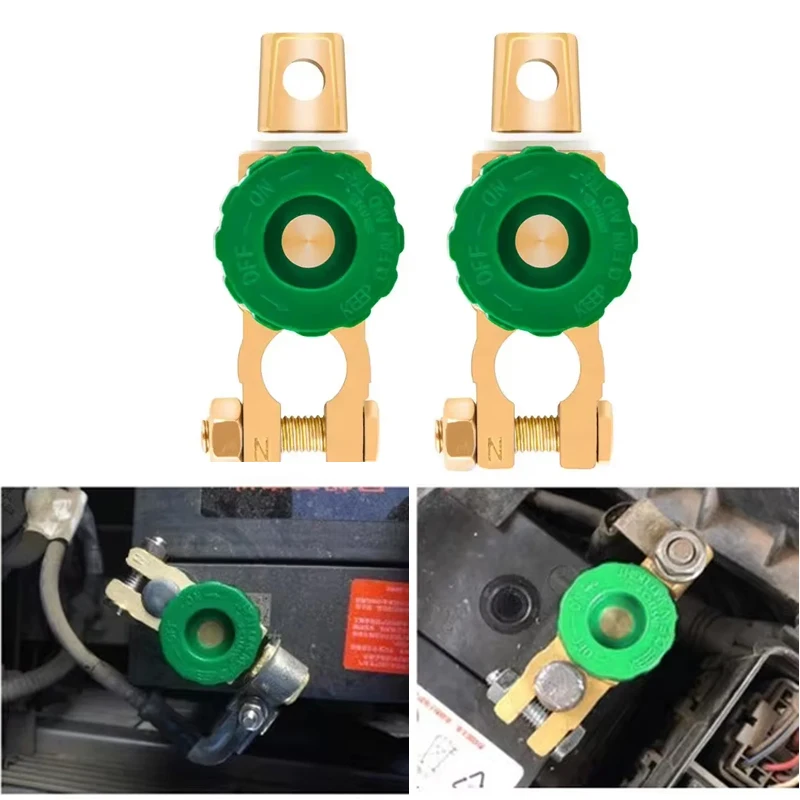 Universeller Auto-Batterie-Trennschalter, Hochleistungs-Schnellabschaltisolator mit Knopf, Anti-Leckage-Batterieanschluss für 12V/24V