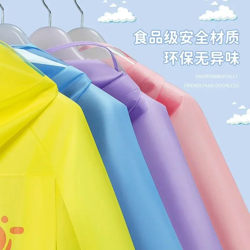 children's raincoat Waterproof children's dinosaur raincoat jacket backpack position student raincoat