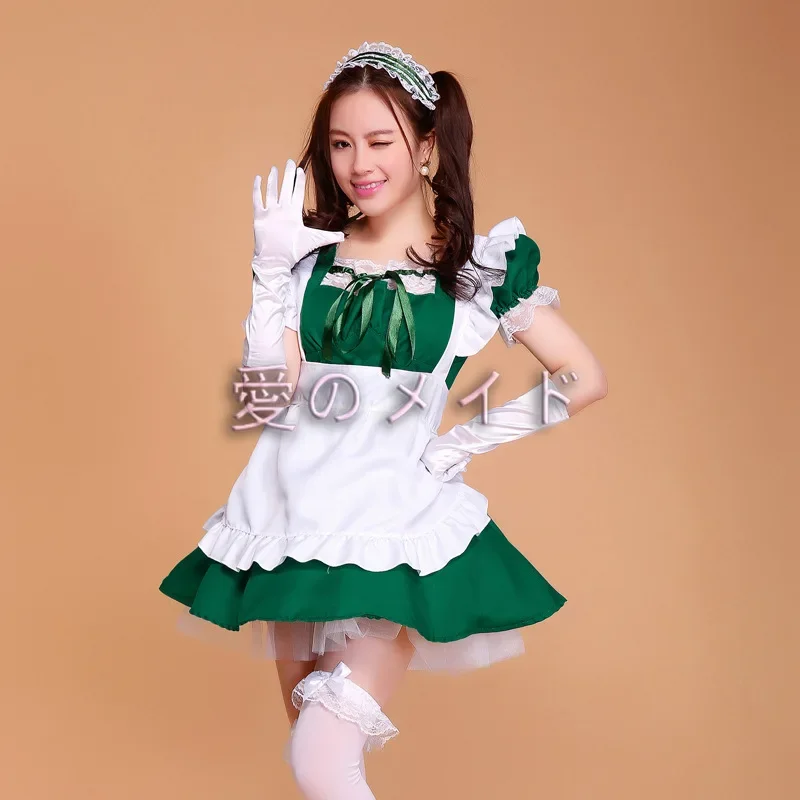 Lolita Rock Maid Cosplay Kostüm Halloween Kostüm Kurzarm Kleid Frauen plus Größe Rock Anime Kleidung Bühne Performance-Set