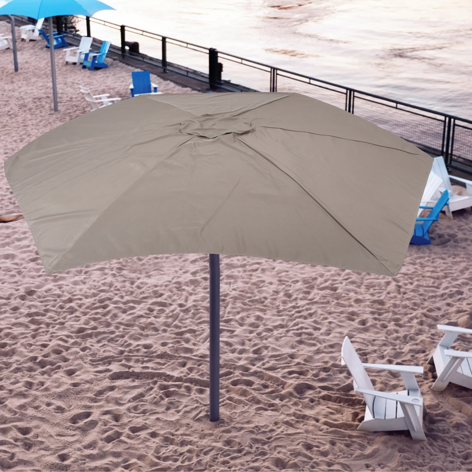 

Patio Umbrella Replacement Canopy Waterproof Uv Protection Garden Umbrella Cloth Windproof For Outdoor Patio Yard Canopy