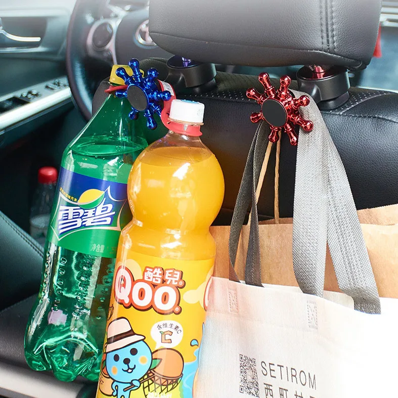 Two-in-one Car Hook Seat Back Hidden Rear Mobile Phone Holder Multifunctional Hook Creative Car Accessories Supplies image 4