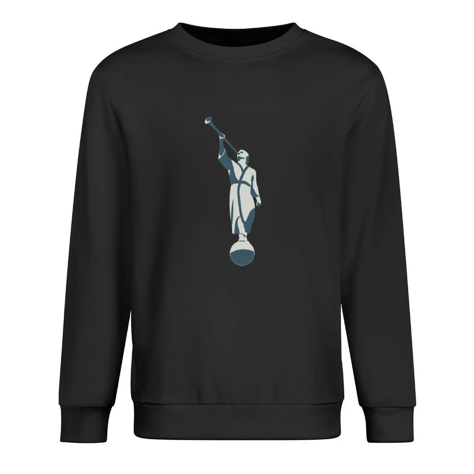

Angel Moroni LDS Temple Statue Blue Pullover blouse men's autumn clothes fashion men mens clothes winter man sweatshirt
