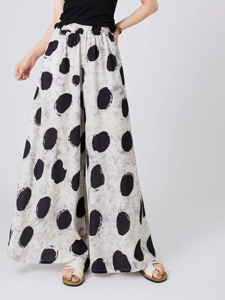 2026 Summer UPF Sun Safe Women Loose Cover Up Dress and High Waist Wide Leg Pants Casual Printed Two Piece Set